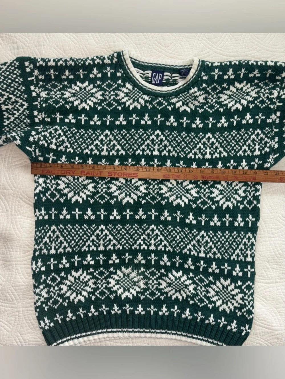 GAP Vintage Fair Isle Cotton Sweater Large